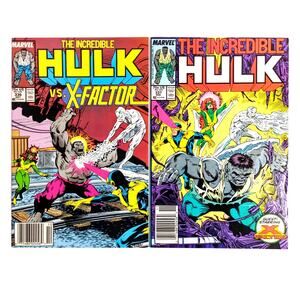 Incredible Hulk Lot #336 #337 Marvel 1987 NM VF X-Factor Todd McFarlane Art